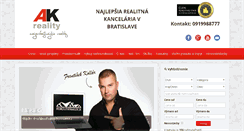 Desktop Screenshot of akreality.sk